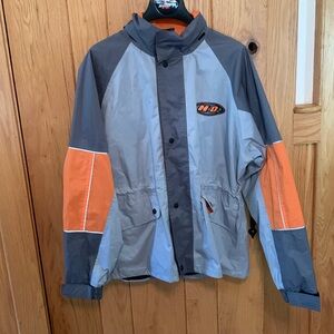 Harley Davidson rain suit.  Men’s large